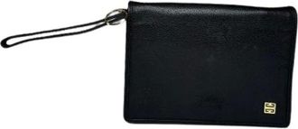 Givenchy Pre-owned Clutches, female, Black, Size: ONE SIZE Pre-owned Leather Clutch
