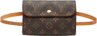 Louis Vuitton Monogram Brown Pvc Leather Pochette Sling Bag (Pre-Owned)