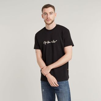 G-Star G-Script T-Shirt - Zwart - Heren