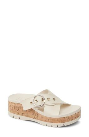 Reef Vista Higher Gia Platform Wedge Slide Sandal in Vintage Cork at Nordstrom, Size 11