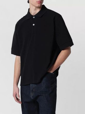 STUDIO NICHOLSON cotton piqu&eacute; polo t-shirt