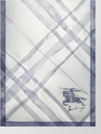 Burberry lightweight soft texture signature logo scarf