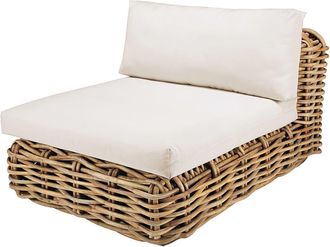 Maisons du monde M&oacute;dulo de jard&iacute;n de mimbre y cojines crudo