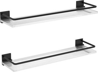 OEM Estantes Flotantes De Acr&iacute;lico Para Ba&ntilde;o, Cocina, Lavadero, Estilo R&uacute;stico Para Guardar Objetos/decoraci&oacute;n De Habitaciones (negro)