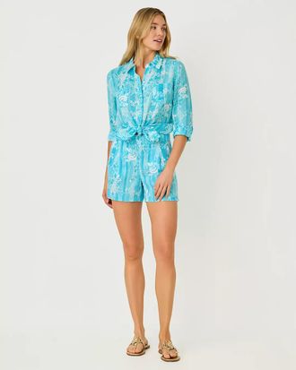 Lilly Pulitzer 4 Captina Linen High Rise Short