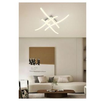 Trade Shop Trade Shop Traesio - Trade Shop - Plafoniera Moderna Led Soffitto Con Bracci A Onda Luce Fredda Naturale Calda C05