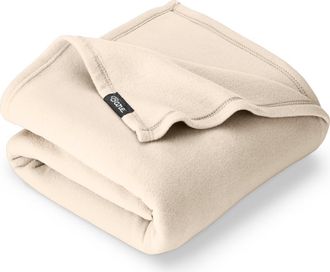 Bare Home Lightweight Polar Fleece Throw Blanket in Sand at Nordstrom