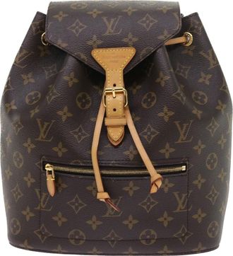 Louis Vuitton Montsouris Backpack Monogram Canvas Brown Canvas Backpack Bag (Pre-Owned)