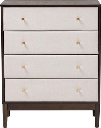 Baxton Studio Nikolai Mid-Century 4-Drawer Chest