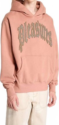 Pleasures Twitch Studded Hoodie In Clay