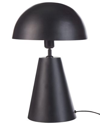 Beliani L&aacute;mpara de mesa metal negro