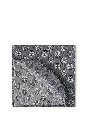 Brunello Cucinelli Pocket square with pattern in Anthracite at Nordstrom