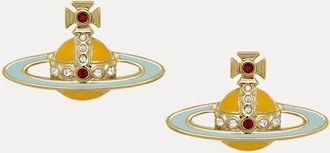 Vivienne Westwood Small Neo Bas Relief Earrings Gold-light-siam-white-mustard-cz-blue-enamel Gold-light-siam-white-mustard-cz-blue-enamel Women