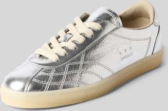 Copenhagen Sneaker aus echtem Leder mit Logo-Pr&auml;gung in Silber, Gr&ouml;&szlig;e 36
