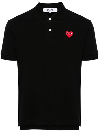 Comme Des Garçons Comme des Garcons Rote Herz Baumwoll -Plo -Shirt