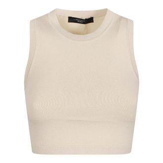 Max Mara Crop Top - Dames - Tops zonder mouwen - Beige - XS - Tops