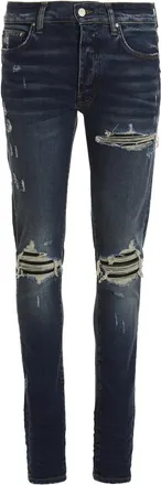 Amiri Blue Skinny Mid Rise Jeans