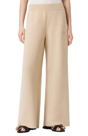 AllSaints Sonny Knit Wide Leg Pants in Pebble White at Nordstrom, Size 10 Us