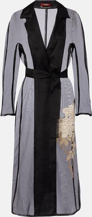 Max Mara Elegante Vodka embroidered silk robe