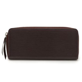 Louis Vuitton Epi Burgundy Epi Leather Long Wallet (Bi-Fold) (Pre-Owned)