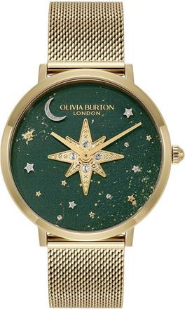 Olivia Burton Celestial Nova Bracelet Watch, 35mm in Gold/Green at Nordstrom