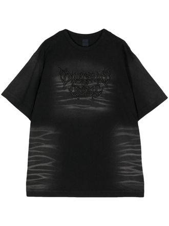 Juun.J embroidered-motif cotton t-shirt - Grey