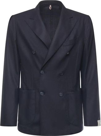 Santaniello Giacca Doppio Petto - Heren - Blazers - Blauw - 3XL - Katoen - Jassen