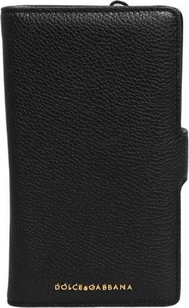Dolce & Gabbana Telefoon Flip Cover - Heren - Portefeuilles - Zwart - ONE Size - Leer - Accessoires