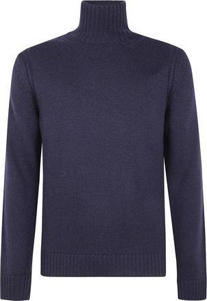 Dondup Truien & Vesten, Heren, Blauw, L, Turtle Neck Sweater in Dolcevita-stijl