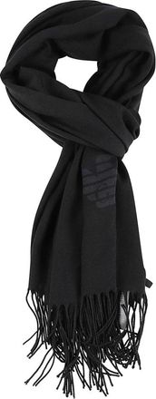 Emporio Armani Logo Sjaal - Heren - Wintersjaals - Zwart - ONE Size - Accessoires