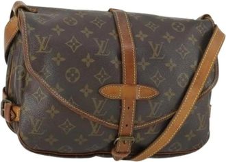 Louis Vuitton Pre-owned Cross Body Bags, female, Brown, Size: ONE SIZE Pre-owned Canvas Cross Body Bag