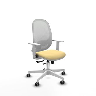 Piqueras y Crespo Silla De Oficina Piqueras Y Crespo Cilanco Crema Cuero Sint&eacute;tico