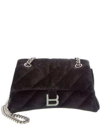 Balenciaga Crush Chain Small Velour Crossbody