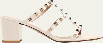 Valentino Garavani Rockstud Caged 60mm Slide Sandals