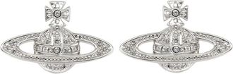 Vivienne Westwood Intricate Silver-tone Planet Stud Earrings with Textured Detailing