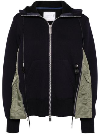 sacai Hoodie met rits - Blauw