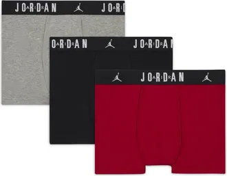 Nike Jordan Big Kids Cotton Core Boxer Briefs (3-Pack) in Multicolor | 9J0633-H24