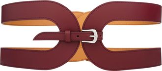 Vaincourt La Délicieuse Leather Belt in Dark Red at Nordstrom, Size 85