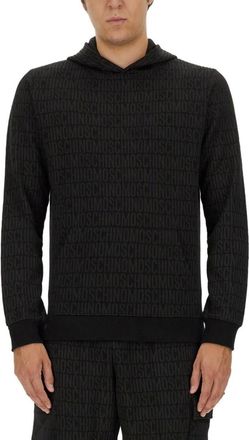 Moschino Black Logo Hood Sweatshirt
