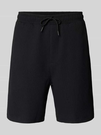 Review Shorts in Plissee-Optik mit elastischem Bund in Black, Gr&ouml;&szlig;e XXL