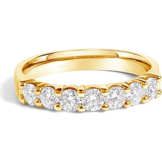 House of Brilliance 14K Gold 3/4 Ctw Diamond 7 Stone Band Ring in Yellow Gold at Nordstrom, Size 4.5