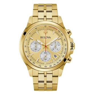 Bulova Classic Chronograph Quartz Champagne Dial Mens Watch 97B217