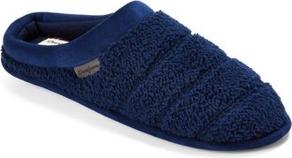 Dearfoams Asher Quilted Plaid Clog Slipper in Navy Blazer at Nordstrom, Size Medium