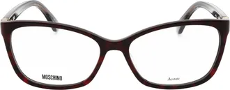 Moschino MOS558 Acetate Rectangle Eyeglasses - Brown