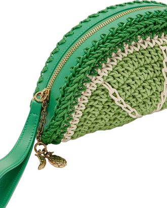 Chlo&eacute; Womens Tropicus Clutch Green Knitted Leather