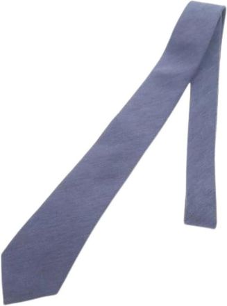 Prada Pre-owned Cravat - Heren - Vintage Accessoires - Blauw - ONE Size - Linnen - Vintage