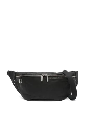 Rick Owens logo-debossed shoulder bag - men - Lamb Skin - OS - Black