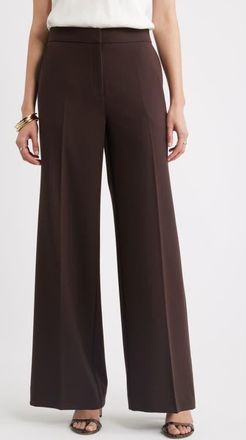 Nordstrom The Lennox Wide Leg Trousers in Brown Mole at Nordstrom, Size 00