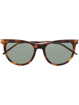 Saint Laurent Eyewear Zonnebril met vierkant montuur - Bruin