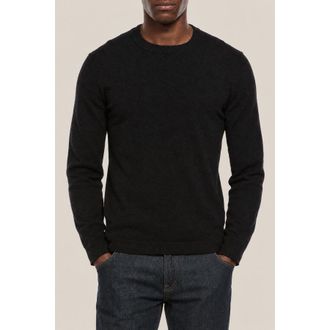 Brunello Cucinelli MenS Black Wool Crew Neck Sweater, Size 50